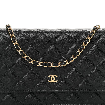 Chanel Caviar Quilted Wallet On Chain WOC Black 9 of 13