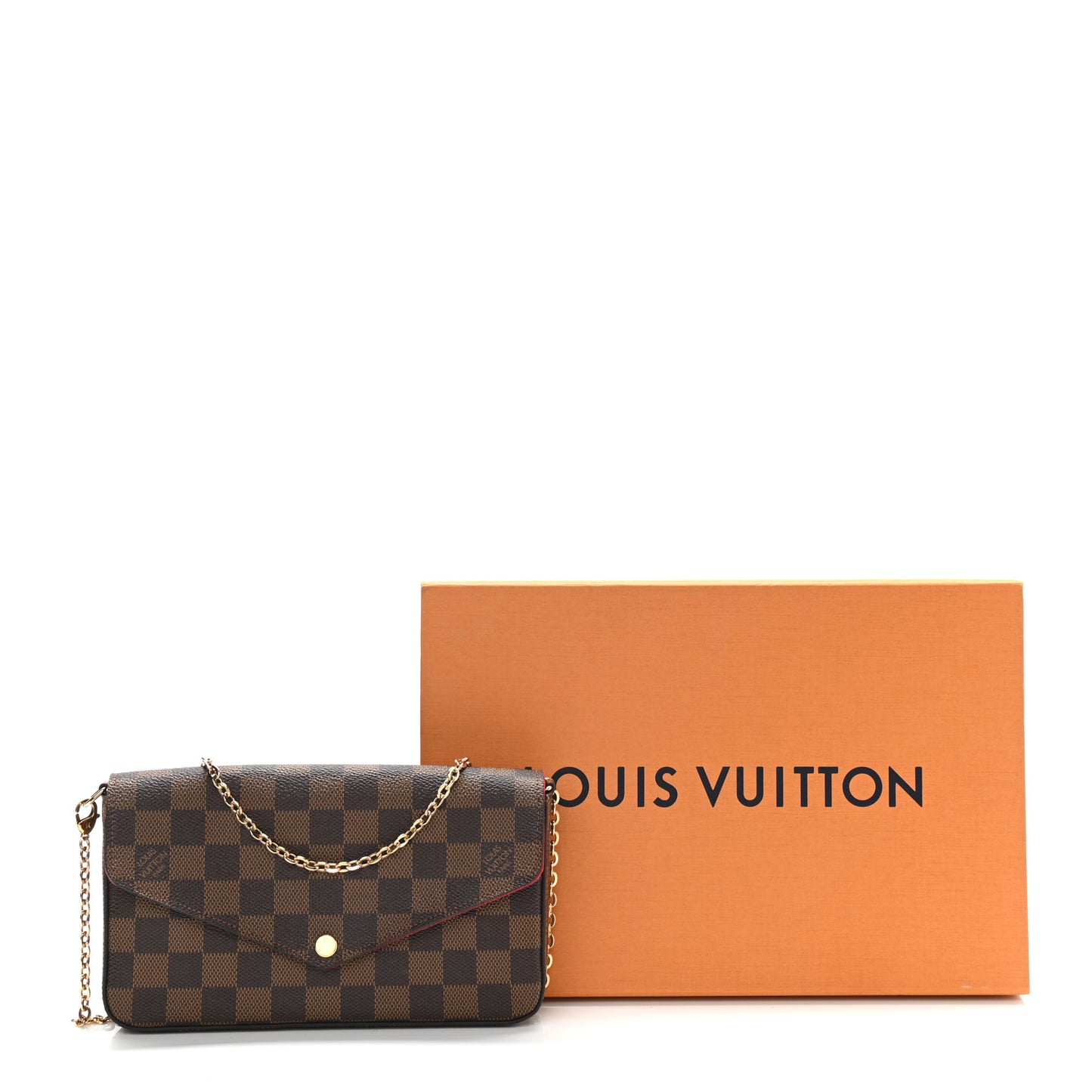 Damier Ebene Pochette Felicie Chain Wallet