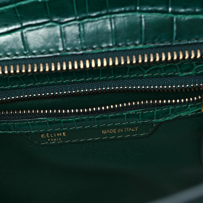 Celine Crocodile Micro Luggage Green 6 of 12