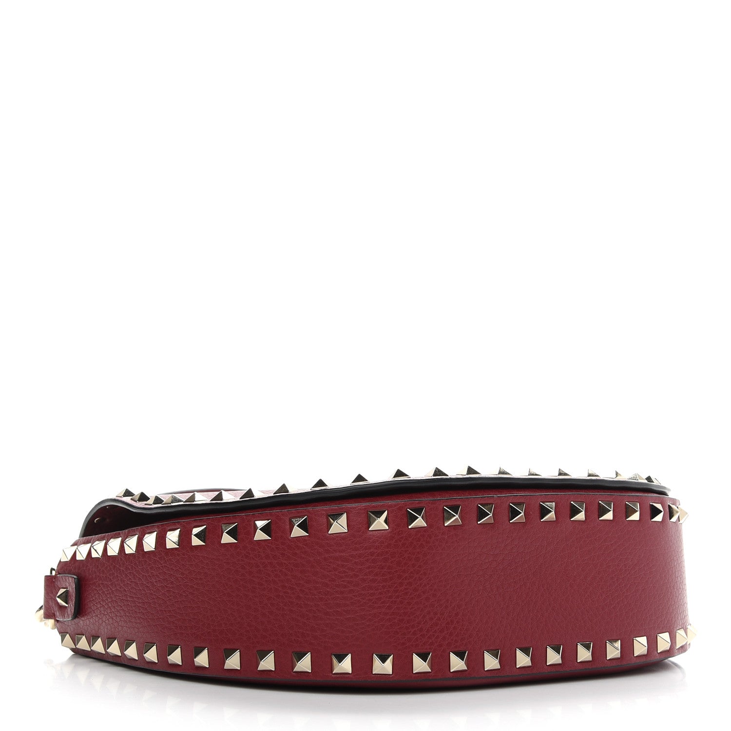 Valentino Garavani Pebbled Calfskin Rockstud Messenger Bag Rosso 4 of 8