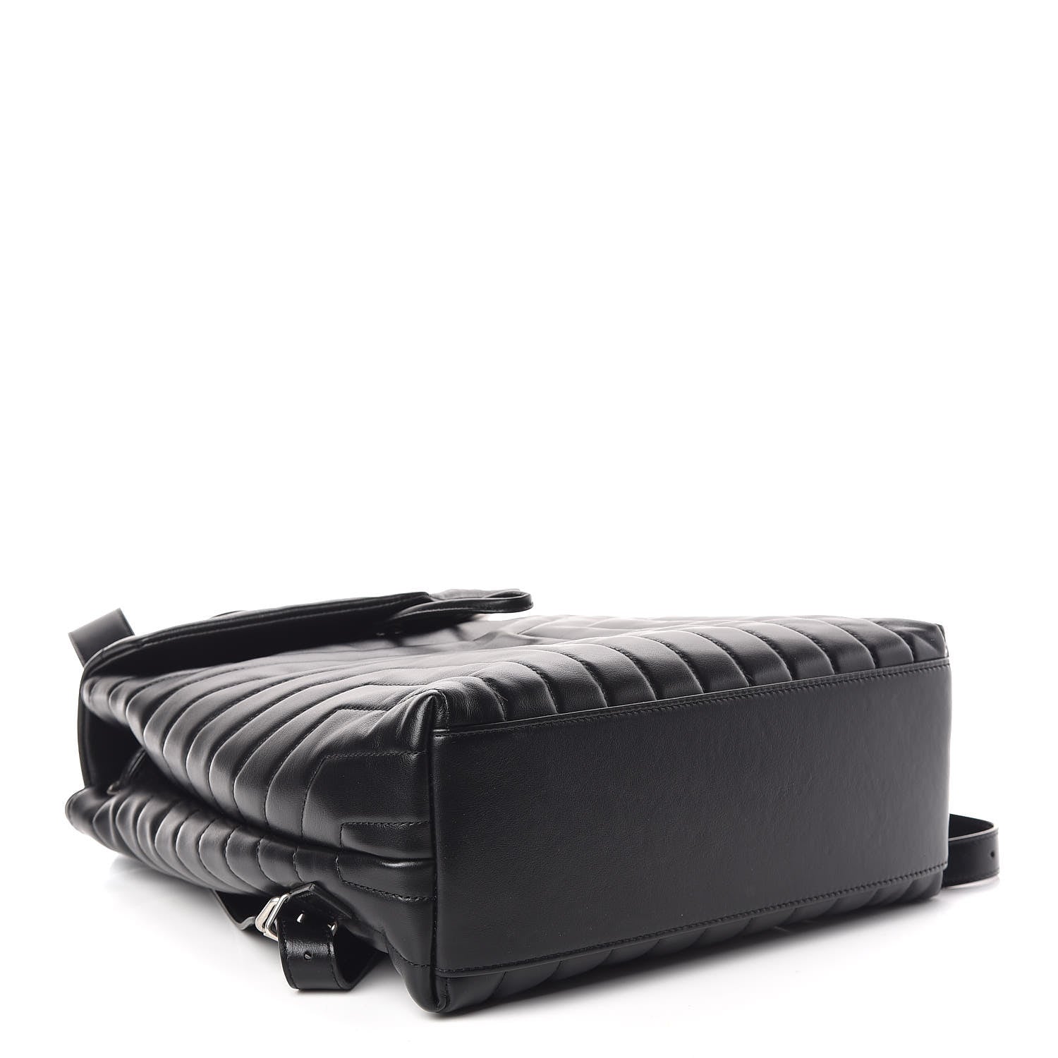 Saint Laurent Calfskin Y Quilted Monogram Medium Loulou Backpack Black 4 of 12