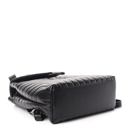 Saint Laurent Calfskin Y Quilted Monogram Medium Loulou Backpack Black 4 of 12