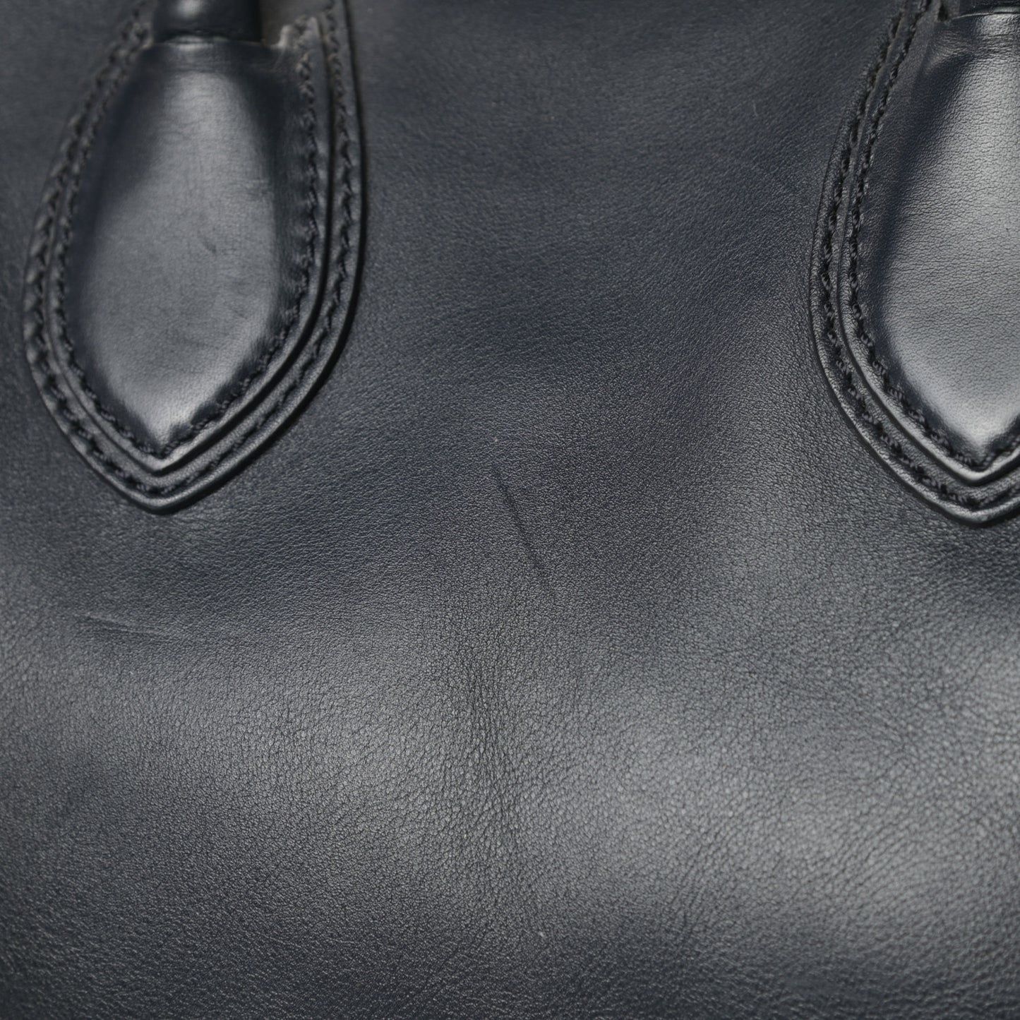 Smooth Calfskin Mini Luggage Navy Blue