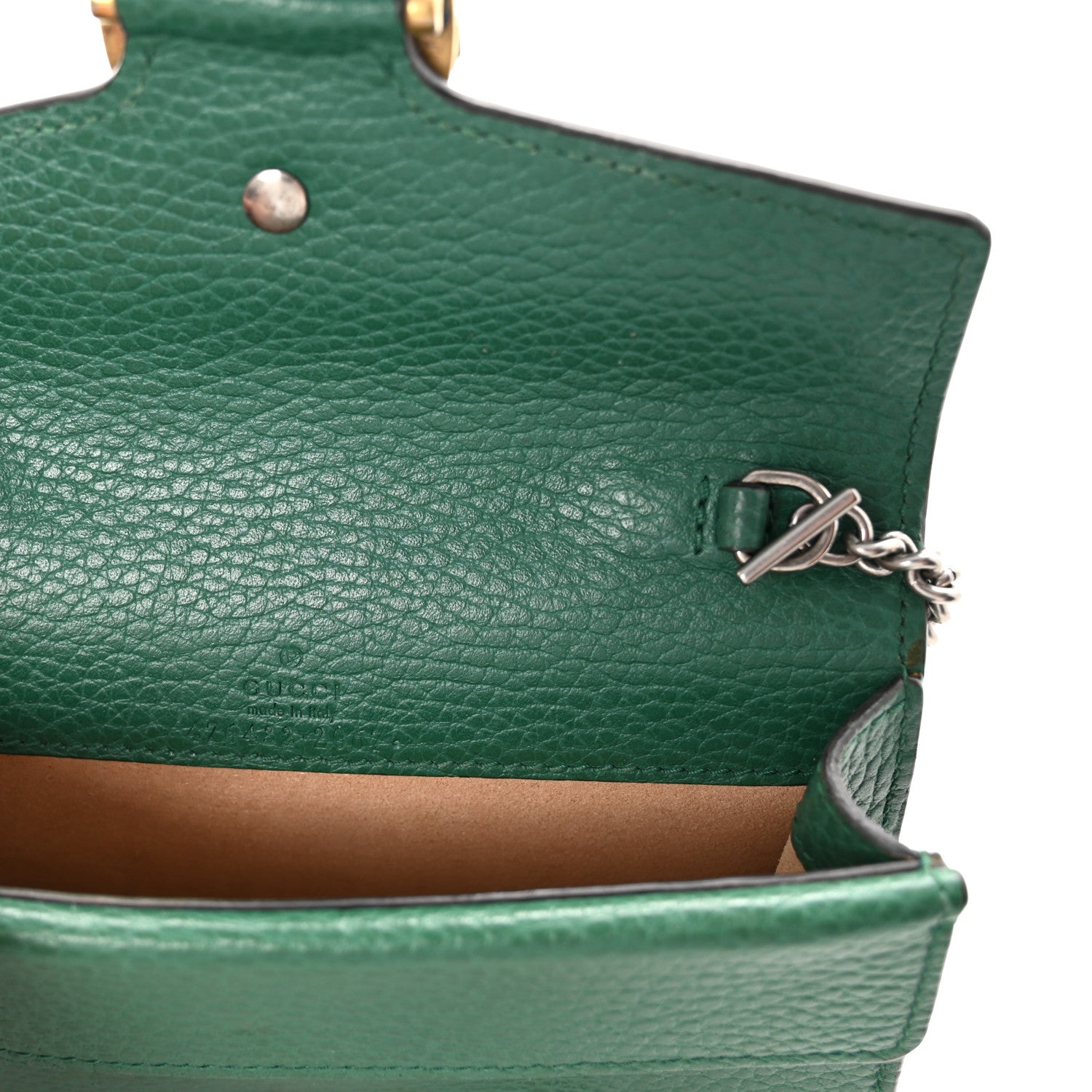 Gucci Dollar Calfskin Crystal Super Mini Dionysus Shoulder Bag Emerald 6 of 9