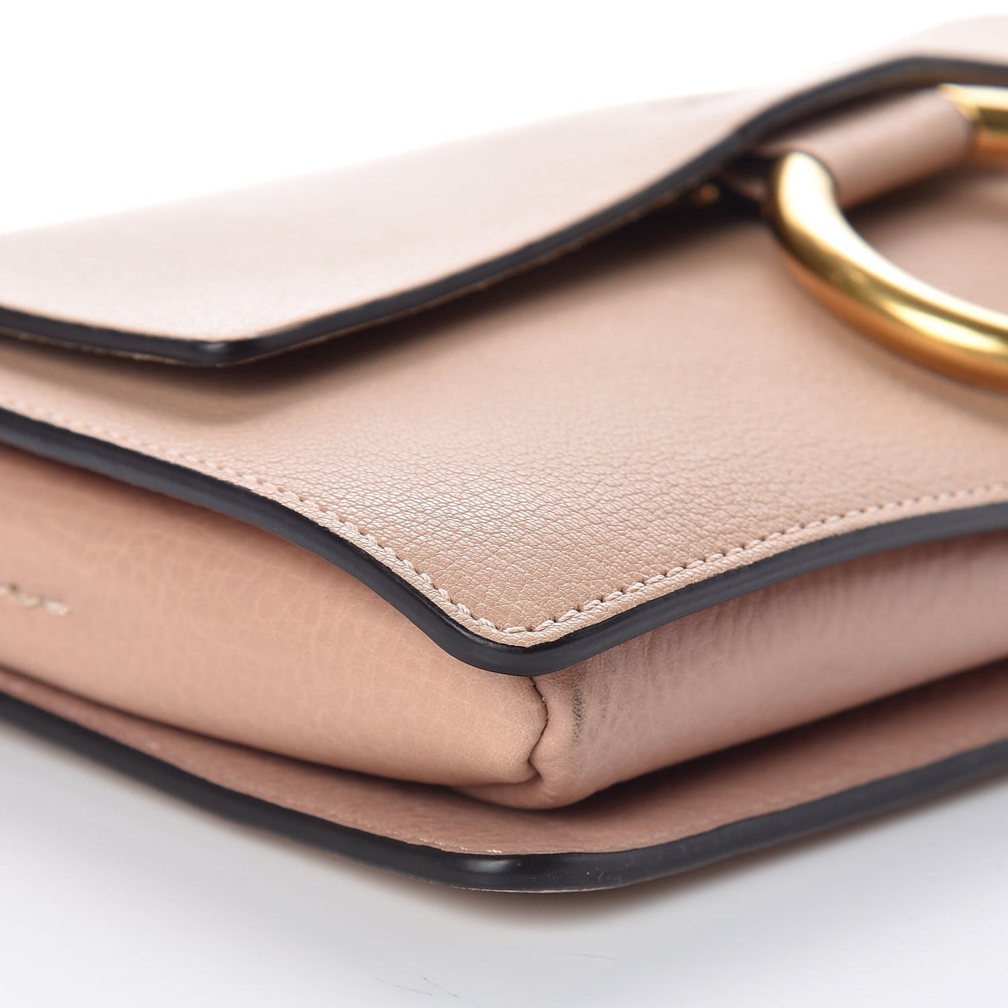 Goatskin Small Faye Shoulder Bag Biscotti Beige