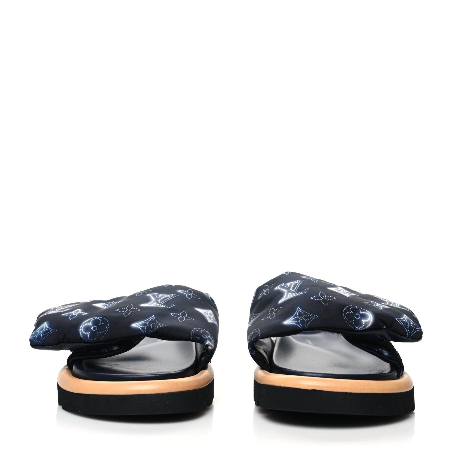 Louis Vuitton Nylon Monogram Womens Pool Pillow Comfort Mules 36 Navy Blue 2 of 8