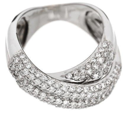 Parker & West by FASHIONPHILE 18K White Gold Diamond 1.75ctw Crossover Band Ring 58 8.25 7 of 11