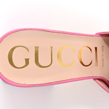 Gucci Nappa Horsebit 75mm Slide Sandals 37 Pink 7 of 12