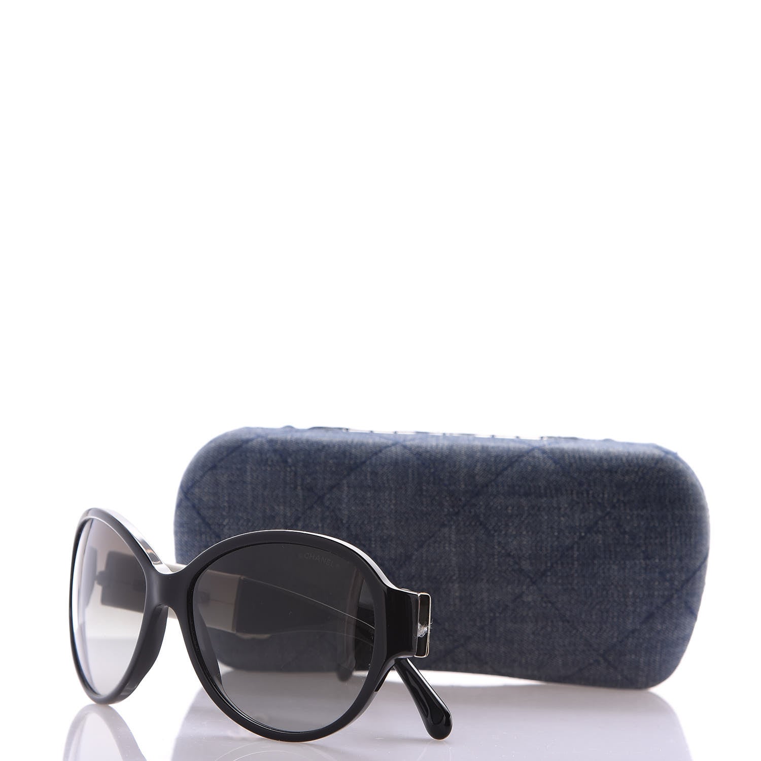 Chanel CC Sunglasses 5229Q Black White 7 of 7