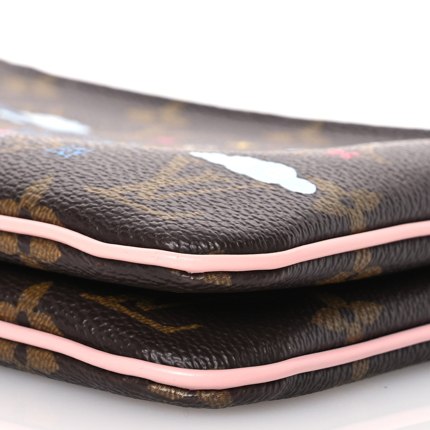 Louis Vuitton Monogram 2020 Christmas Animation Big Wheel Double Zip Pochette Rose Ballerine 10 of 16