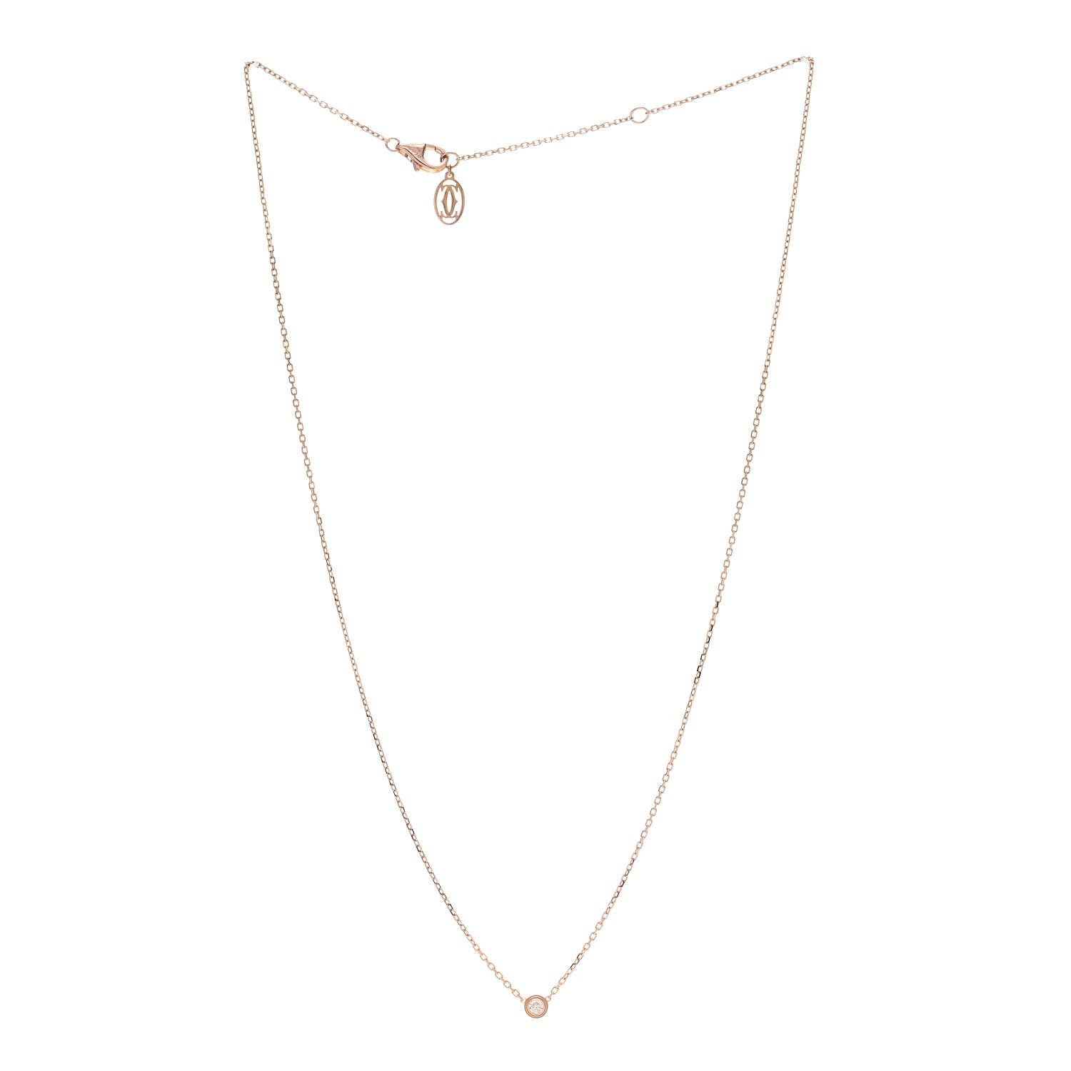 Cartier 18K Pink Gold Diamond XS D'Amour Pendant Necklace 3 of 5