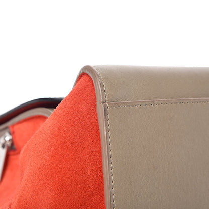 Celine Calfskin Suede Tri-Color Double Zip Trapeze 17 of 24
