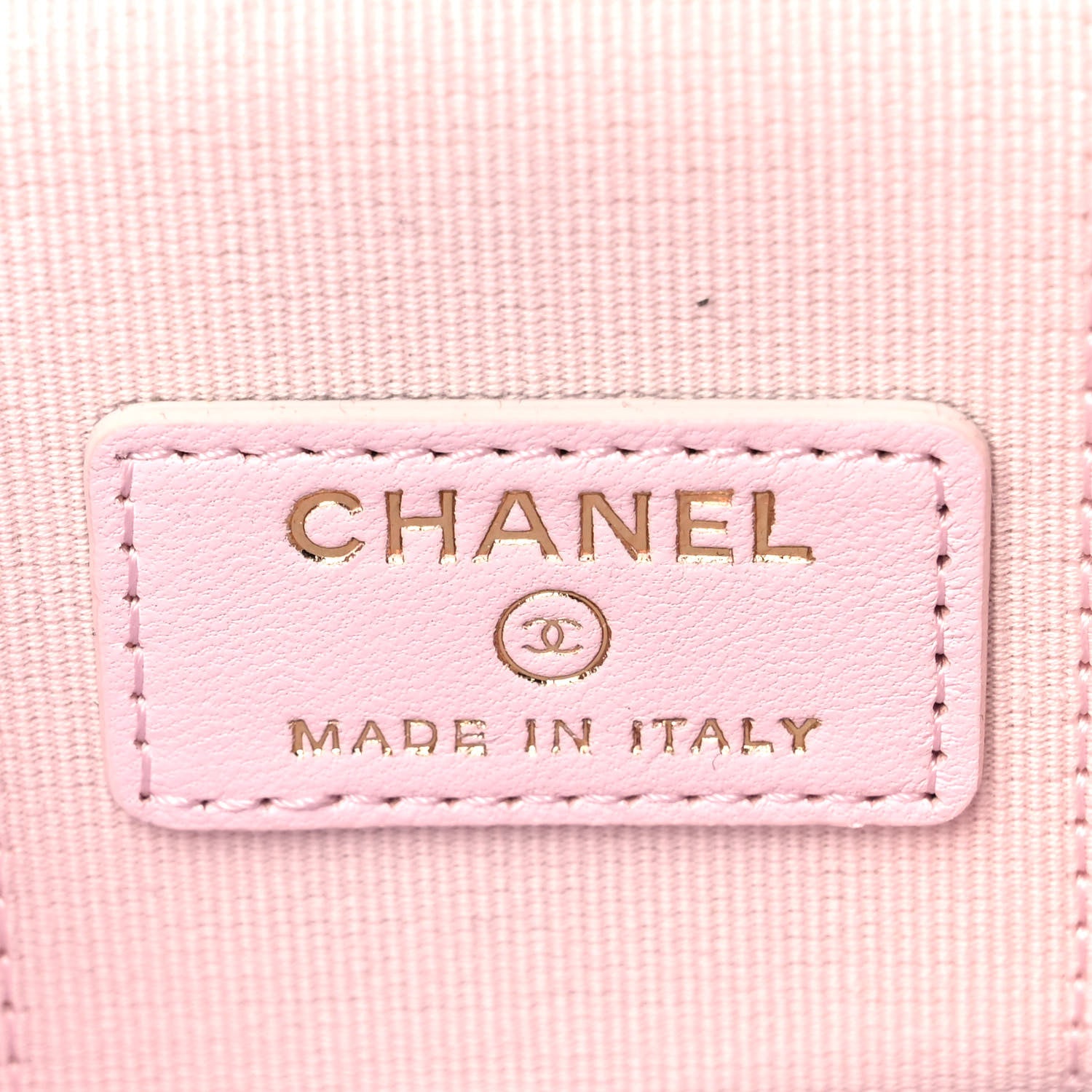 Chanel Lambskin Quilted Mini Vanity Case With Pearl Chain Light Pink 8 of 10