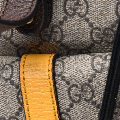 Gucci Soft GG Supreme Monogram Neo Vintage Double Buckle Backpack Beige New Acero Crop 24 of 30