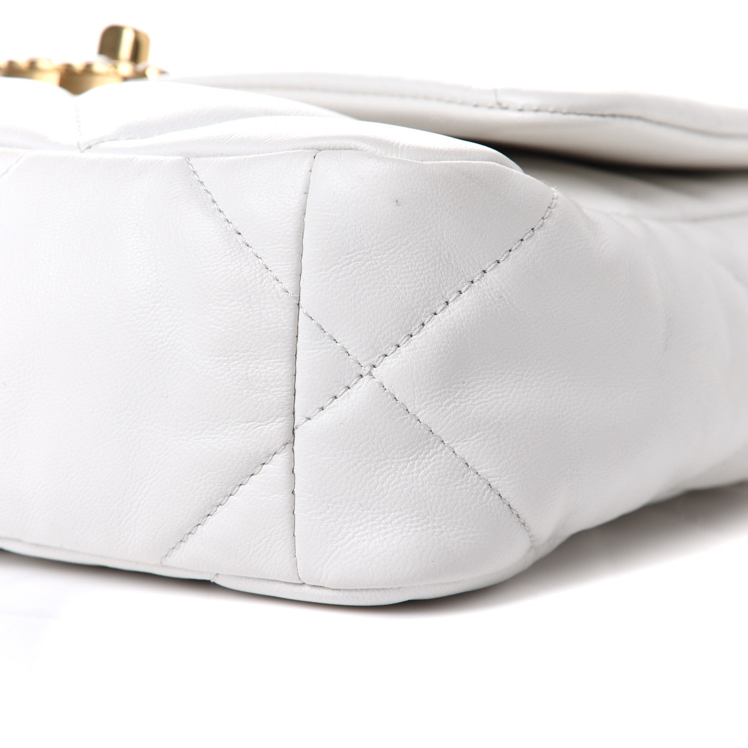 Chanel Lambskin Quilted Medium Chanel 19 Flap White 10 of 10