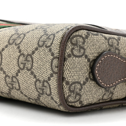 Gucci GG Supreme Monogram Web Mini Ophidia Shoulder Bag Brown 8 of 11