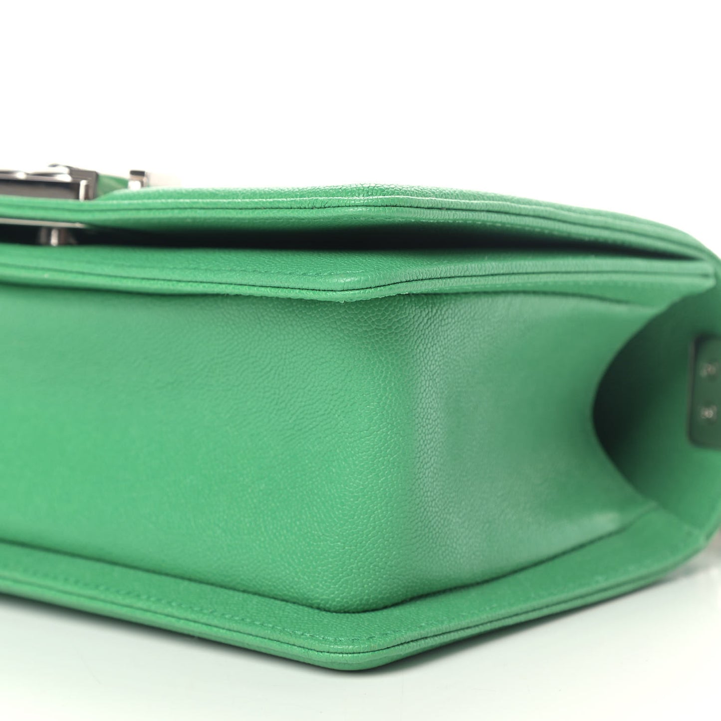 Caviar Quilted Small Boy Flap Green