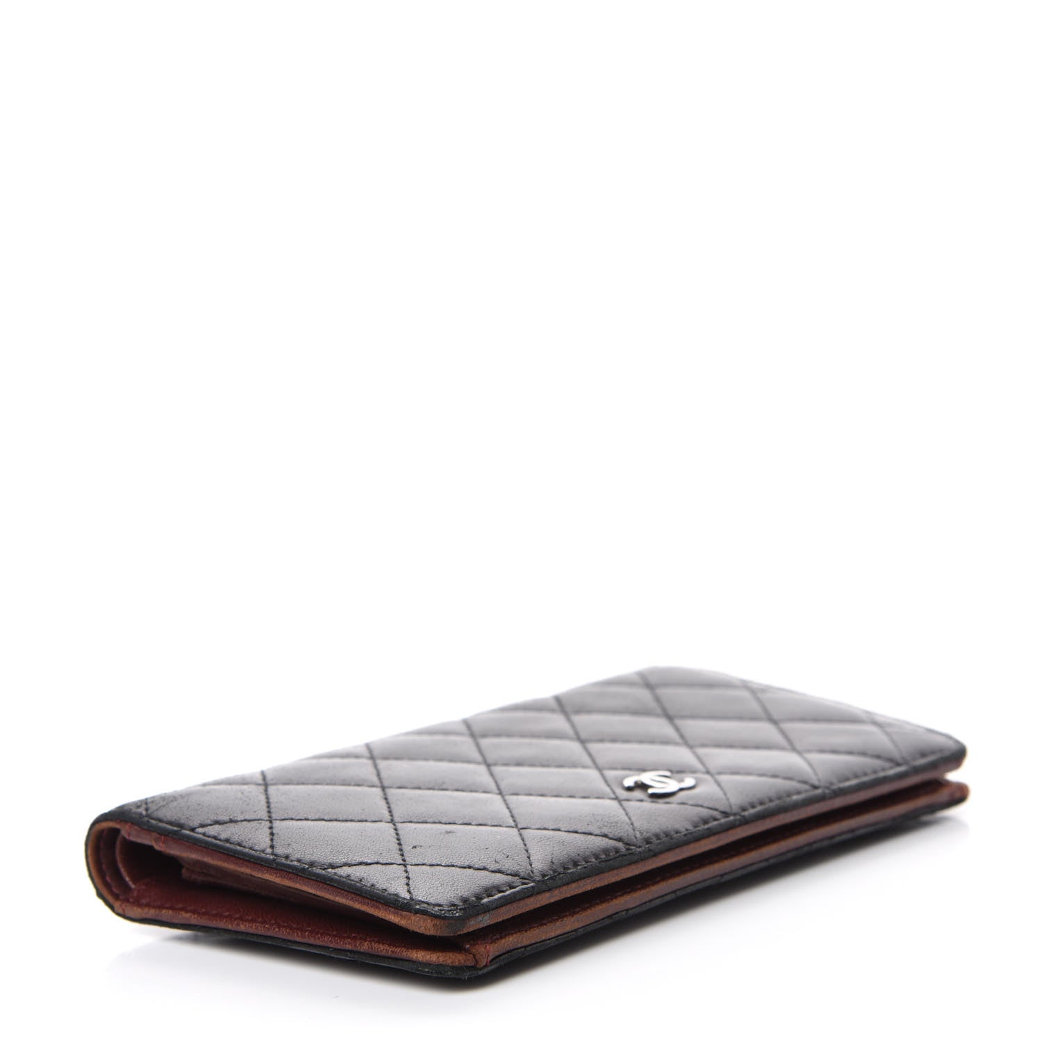 Chanel Lambskin Quilted Yen Wallet Black 4 of 8