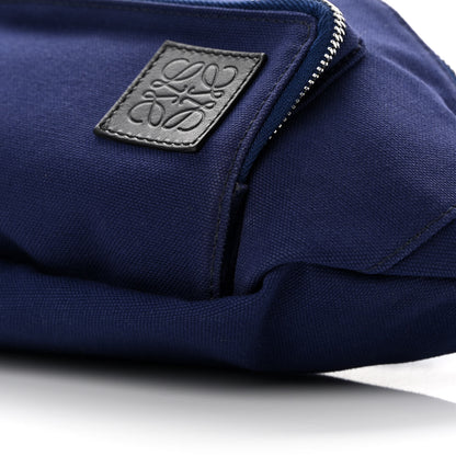 Loewe Canvas Front Pocket Logo Patch Bumbag Navy Blue 10 of 12