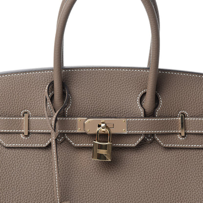 Hermes Togo Horseshoe Birkin 30 Etoupe Trench 10 of 11