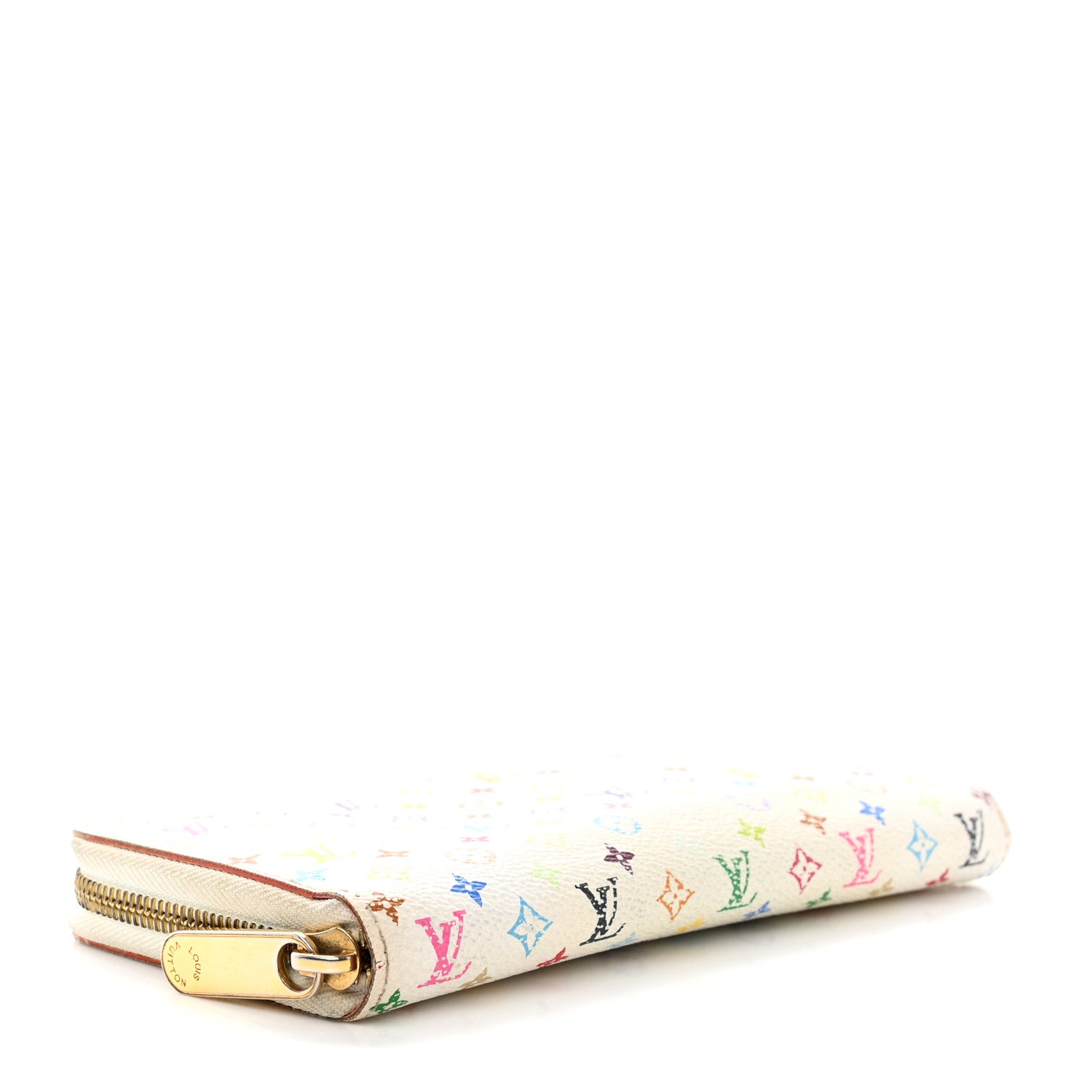 Louis Vuitton Monogram Multicolor Zippy Wallet White Litchi 4 of 10