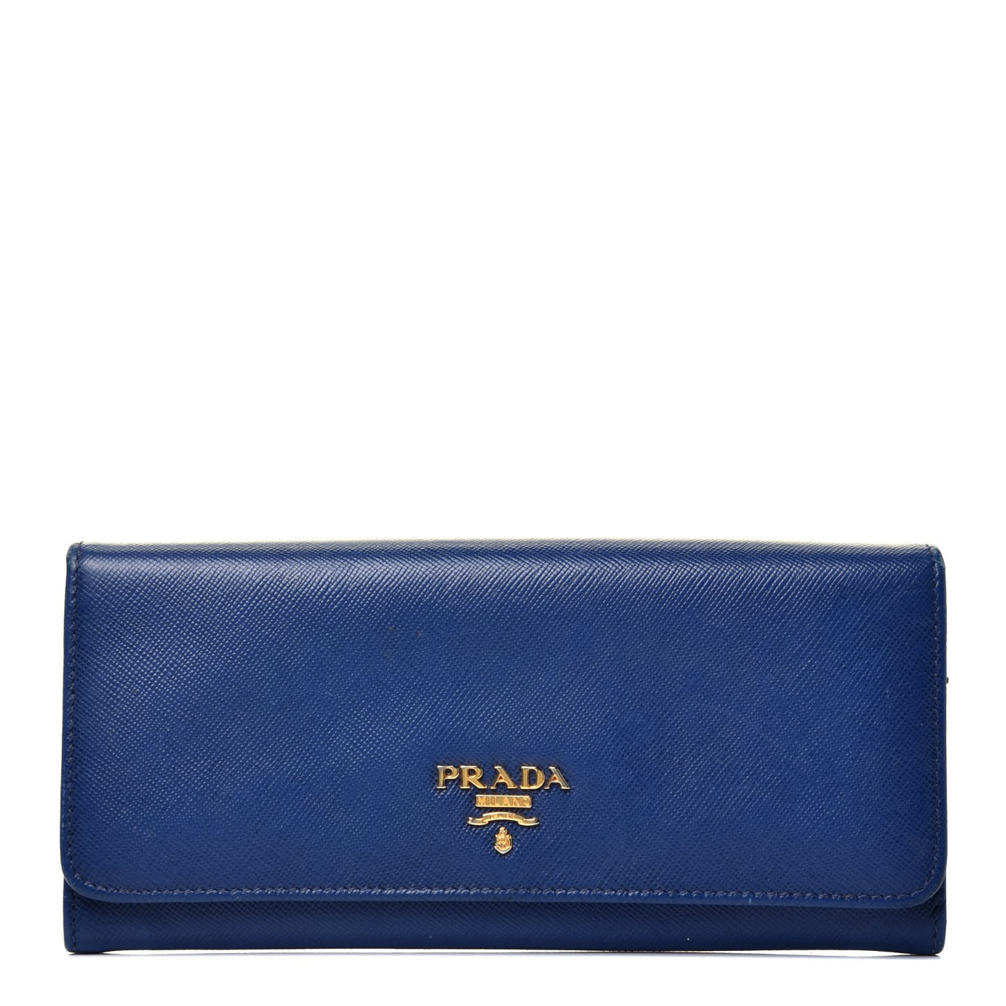 Saffiano Metal Continental Flap Wallet Bleuette