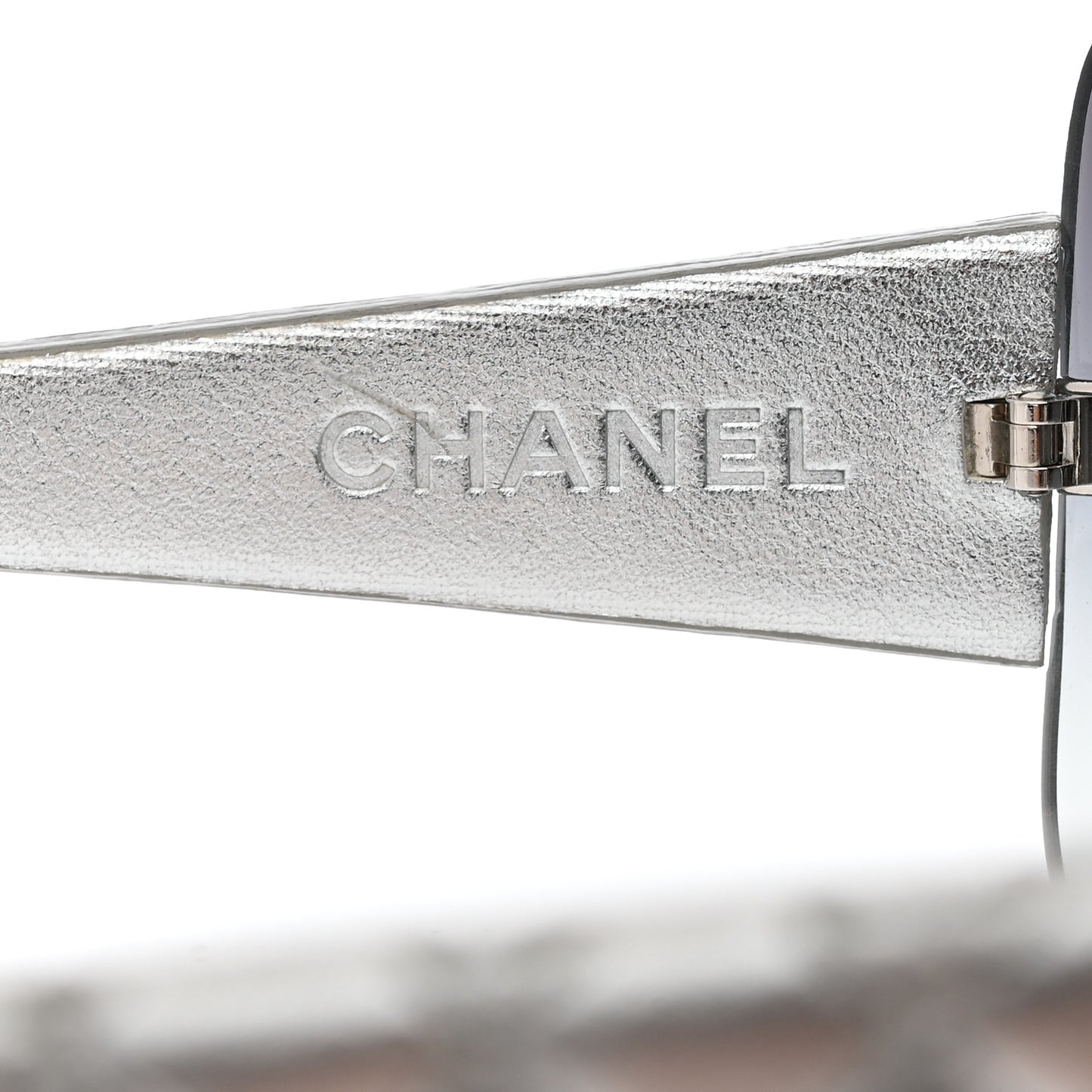 Metallic Quilted CC Sunglasses 4157-Q Silver