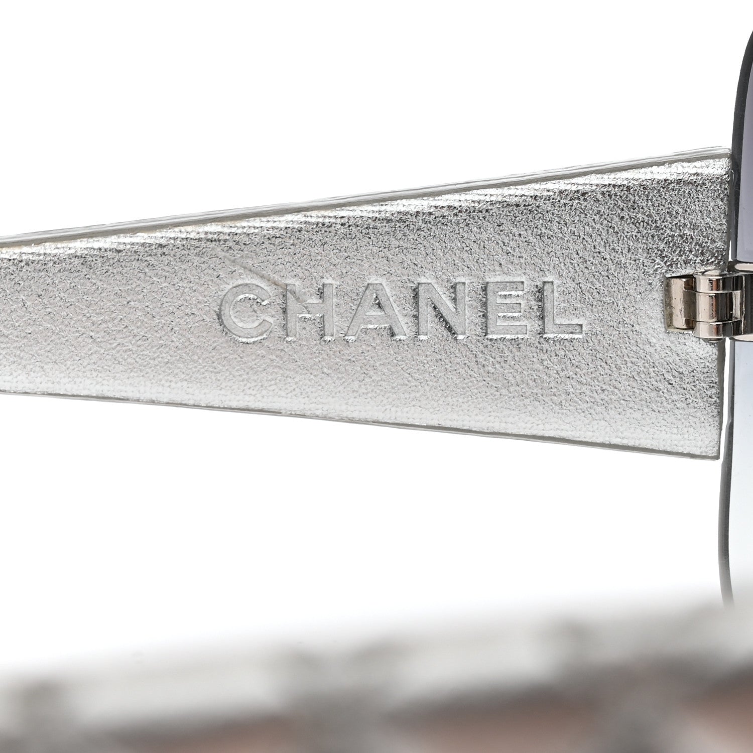 Chanel Metallic Quilted CC Sunglasses 4157-Q Silver 6 of 9