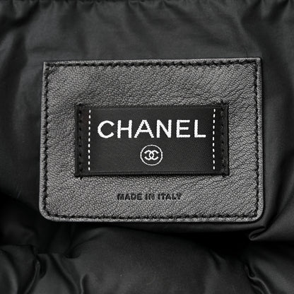 Chanel Nylon Embossed Doudoune Bowling Bag Black 6 of 16
