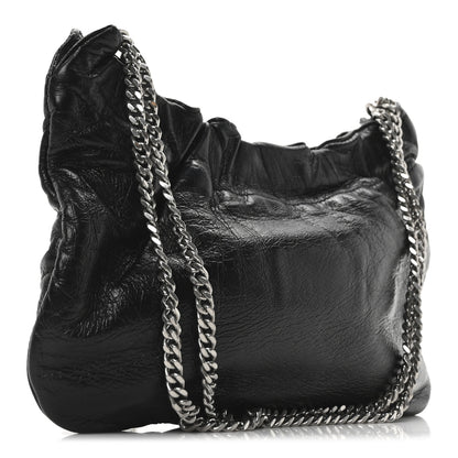 Saint Laurent Calfskin Pac Ruched Hobo Black 3 of 10