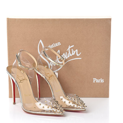 Christian Louboutin PVC Specchio Spikoo 100 Pumps 36 Light Gold 8 of 8