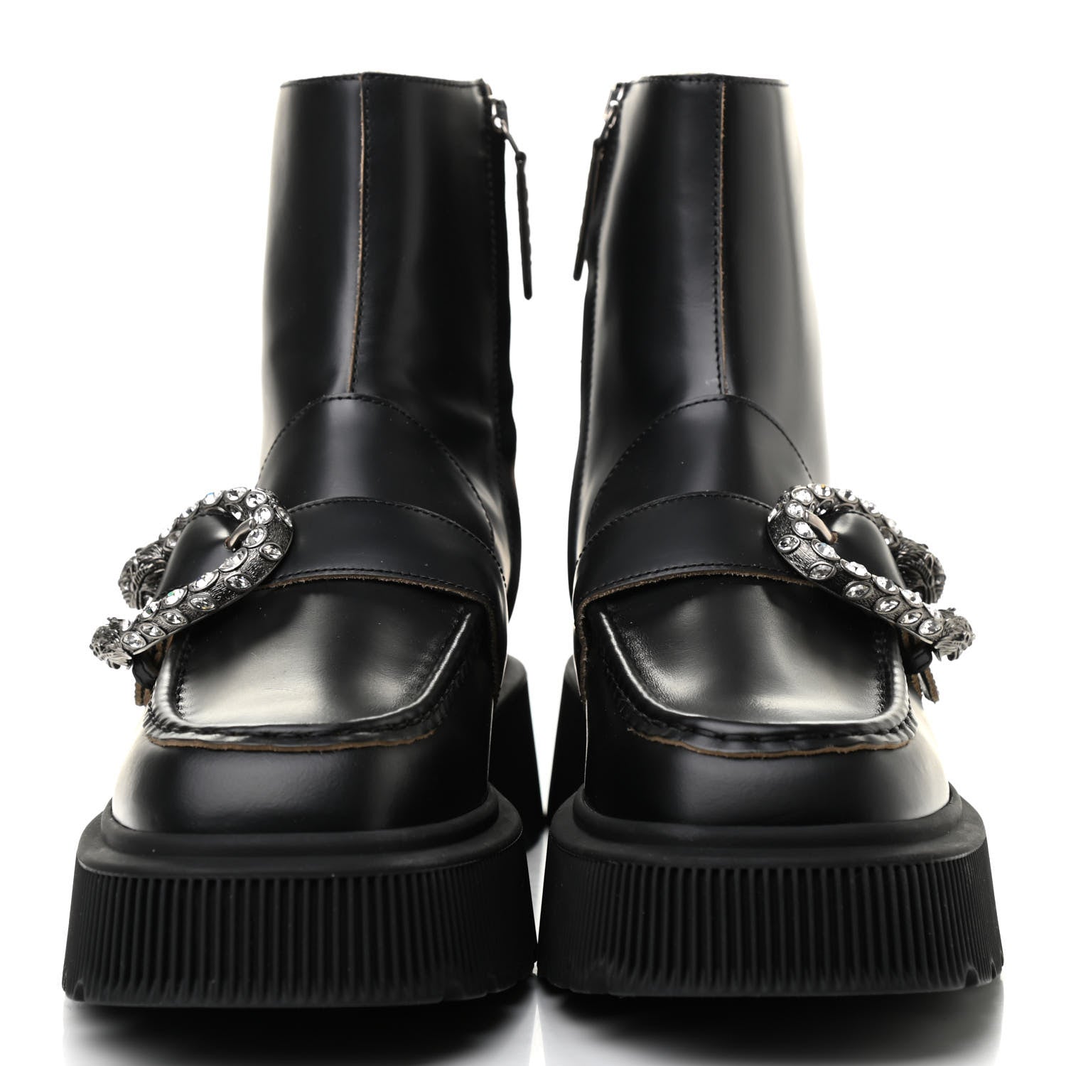 Gucci Cordovan Lux Dionysus Hunder Boots 39.5 Black 2 of 8