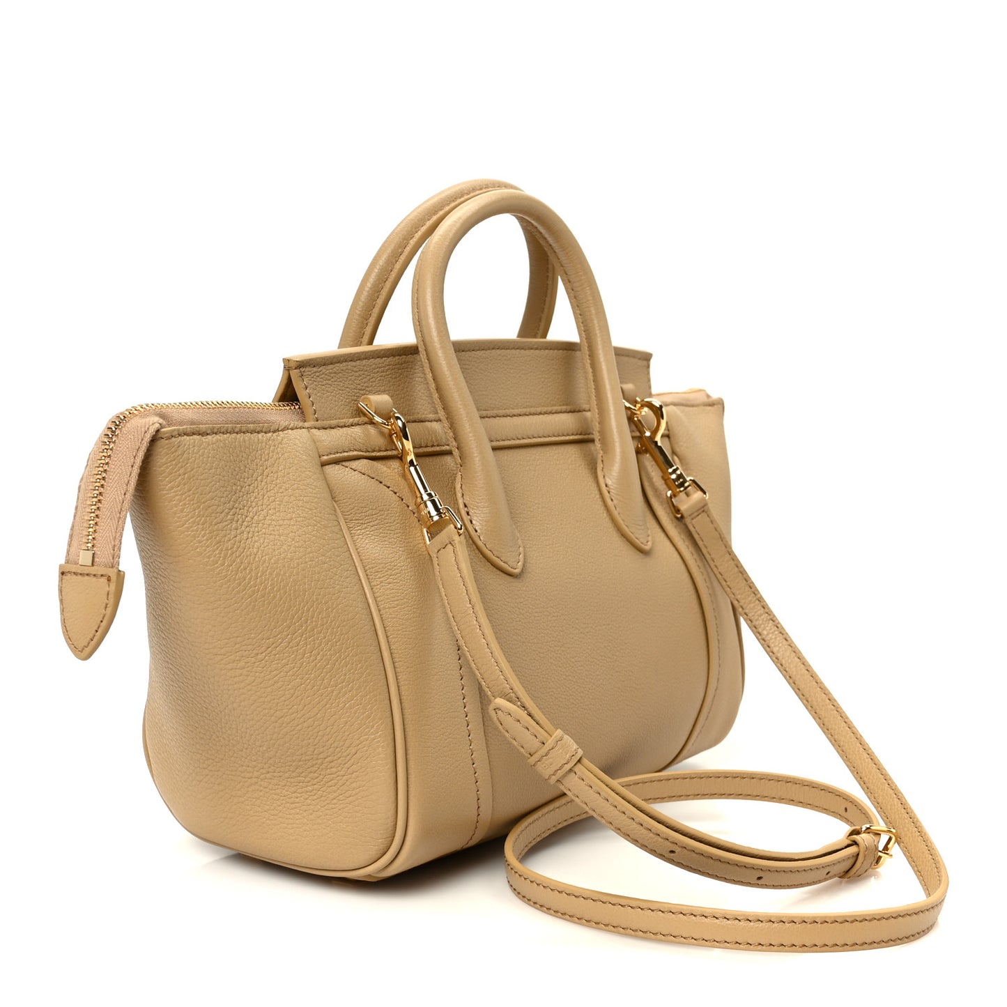 Grained Calfskin Little New Luggage Sandcastle