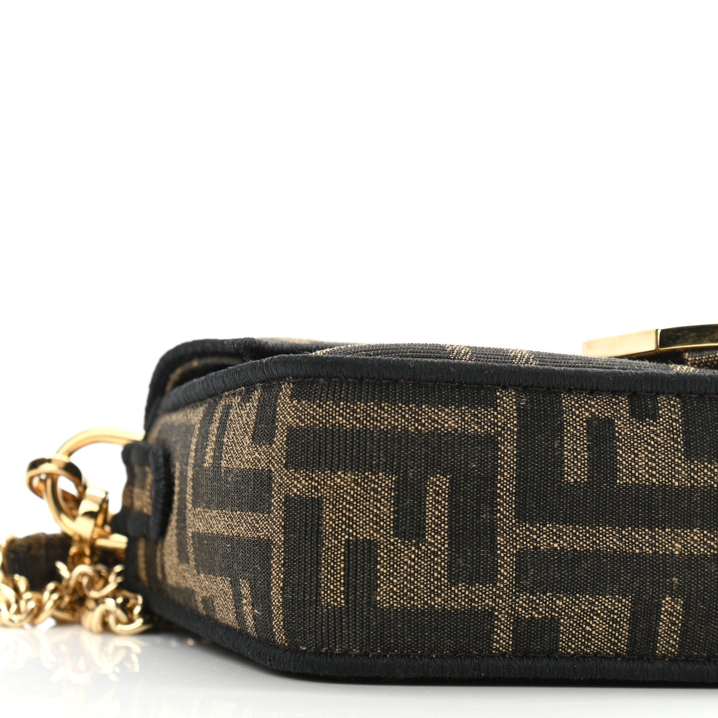 Fabric Jacquard FF 1974 Mini Baguette Tobacco Moro Black