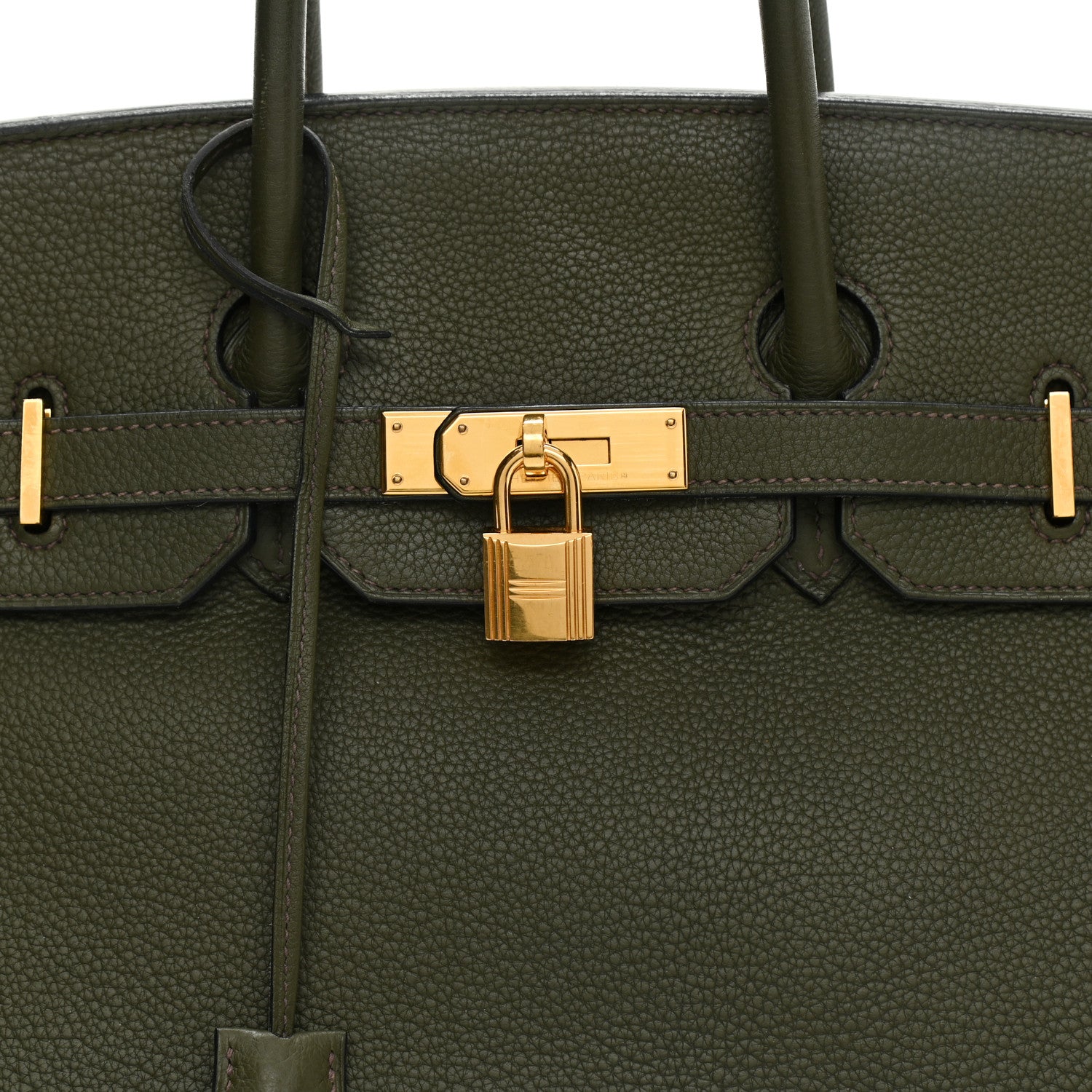 Hermes Taurillon Clemence Birkin 35 Vert Veronese 7 of 17
