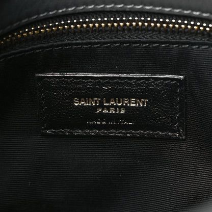 Saint Laurent Calfskin Quilted Small Loulou Puffer Monogram Chain Satchel Storm 6 of 10