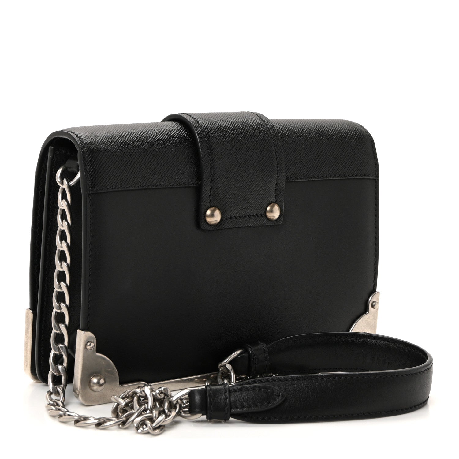 Prada City Calf Saffiano Cahier Astrology Bag Black 4 of 17