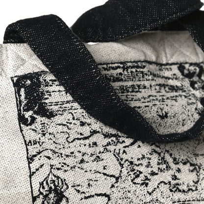 Christian Dior Canvas Print Cruise Tote Ivory Black 10 of 11