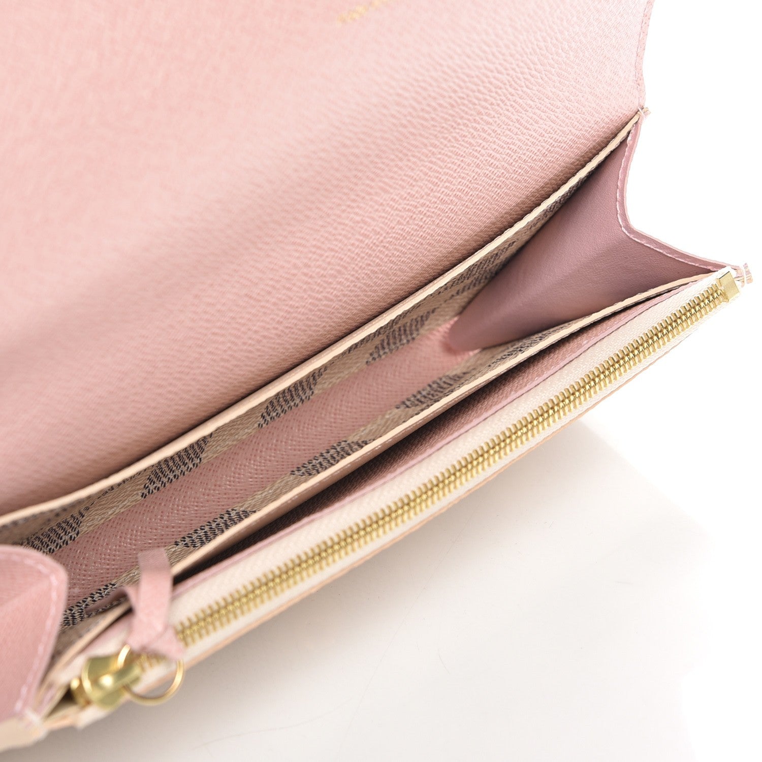 Louis Vuitton Damier Azur Emilie Wallet Rose Ballerine 6 of 7