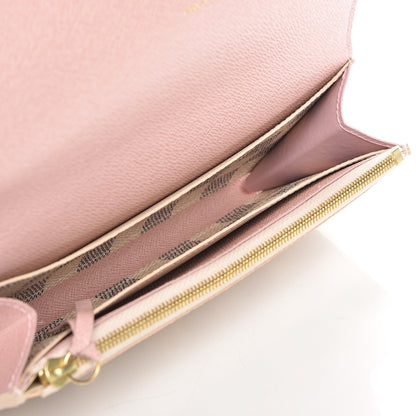 Louis Vuitton Damier Azur Emilie Wallet Rose Ballerine 6 of 7