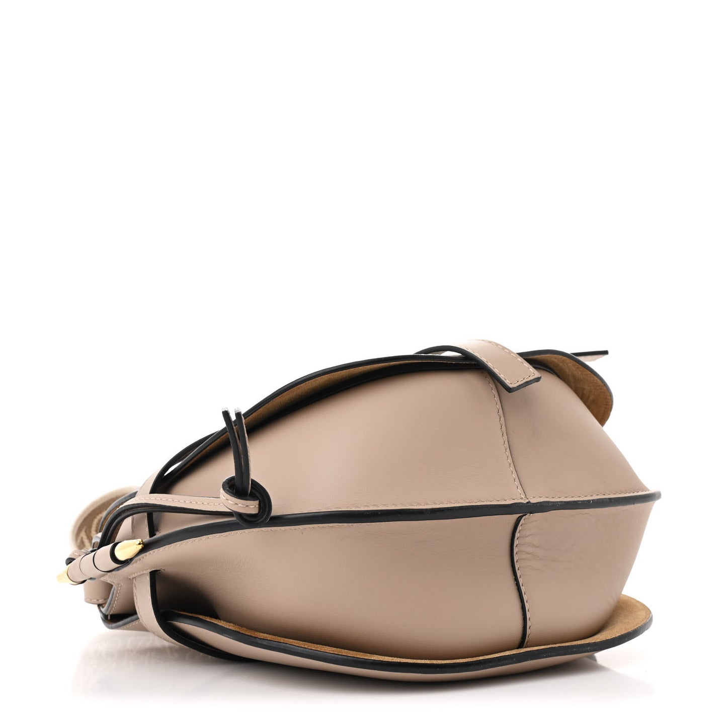 Soft Calfskin Jacquard Small Gate Crossbody Bag Sand