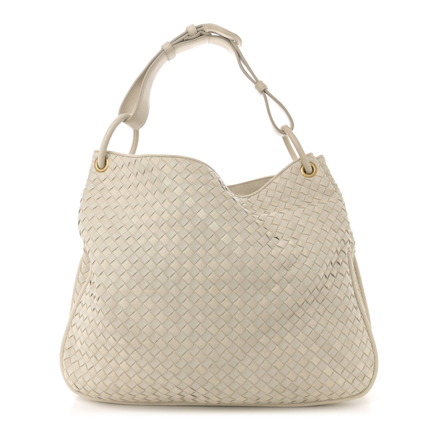 Nappa Intrecciato Duette Shoulder Bag Marmo
