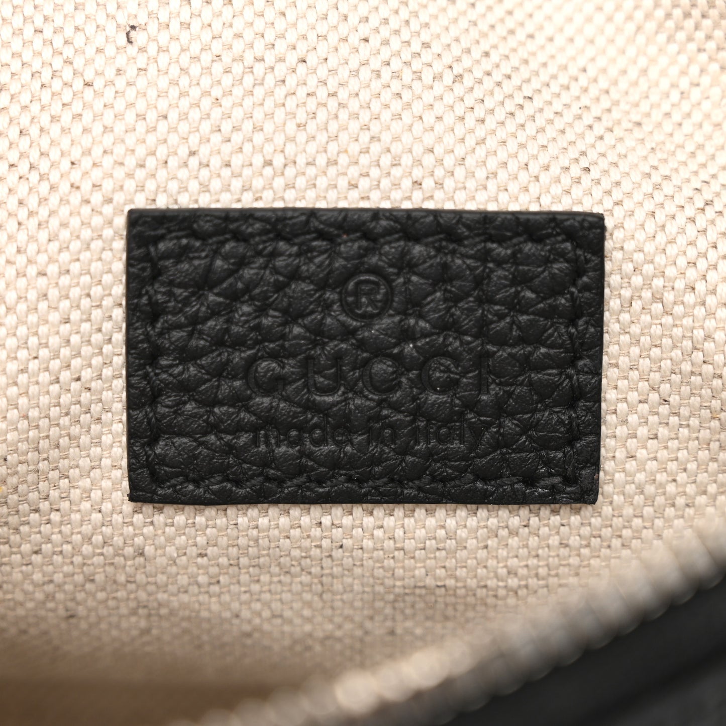 Piuma Calfskin Jumbo GG Embossed Small Belt Bag Black