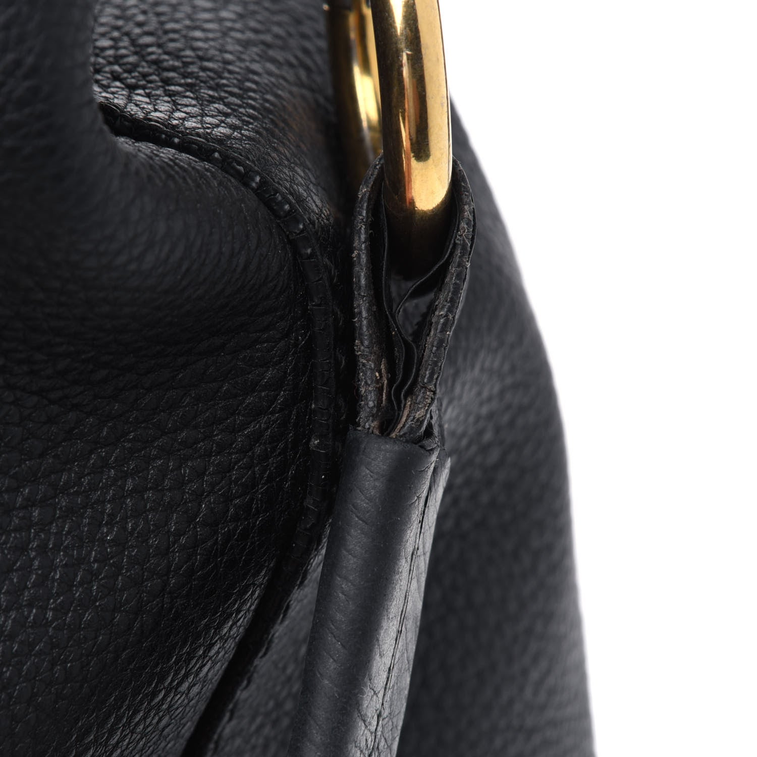 Gucci Pebbled Calfskin Medium Twill Tote Black 32 of 34