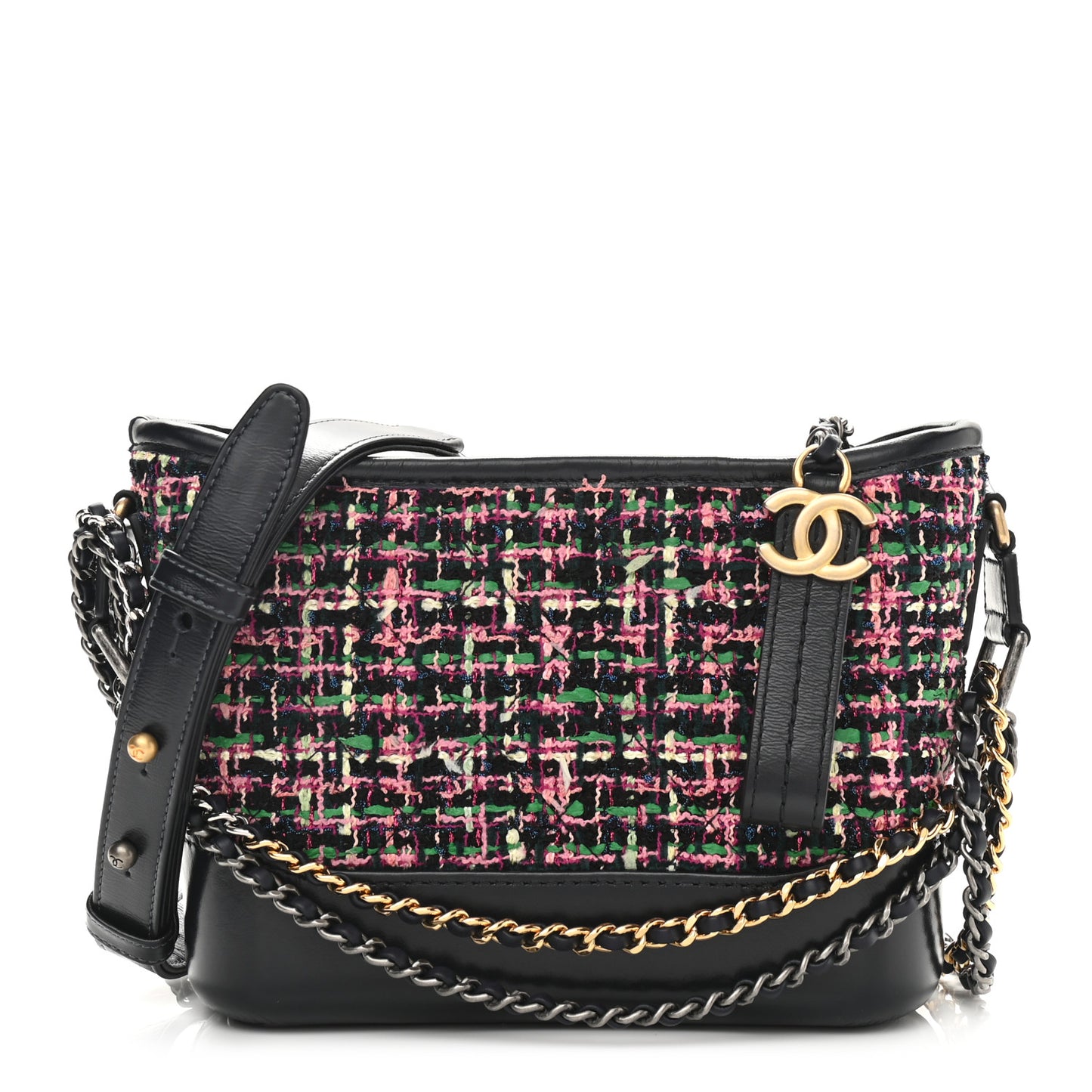 Tweed Calfskin Small Gabrielle Hobo Multi