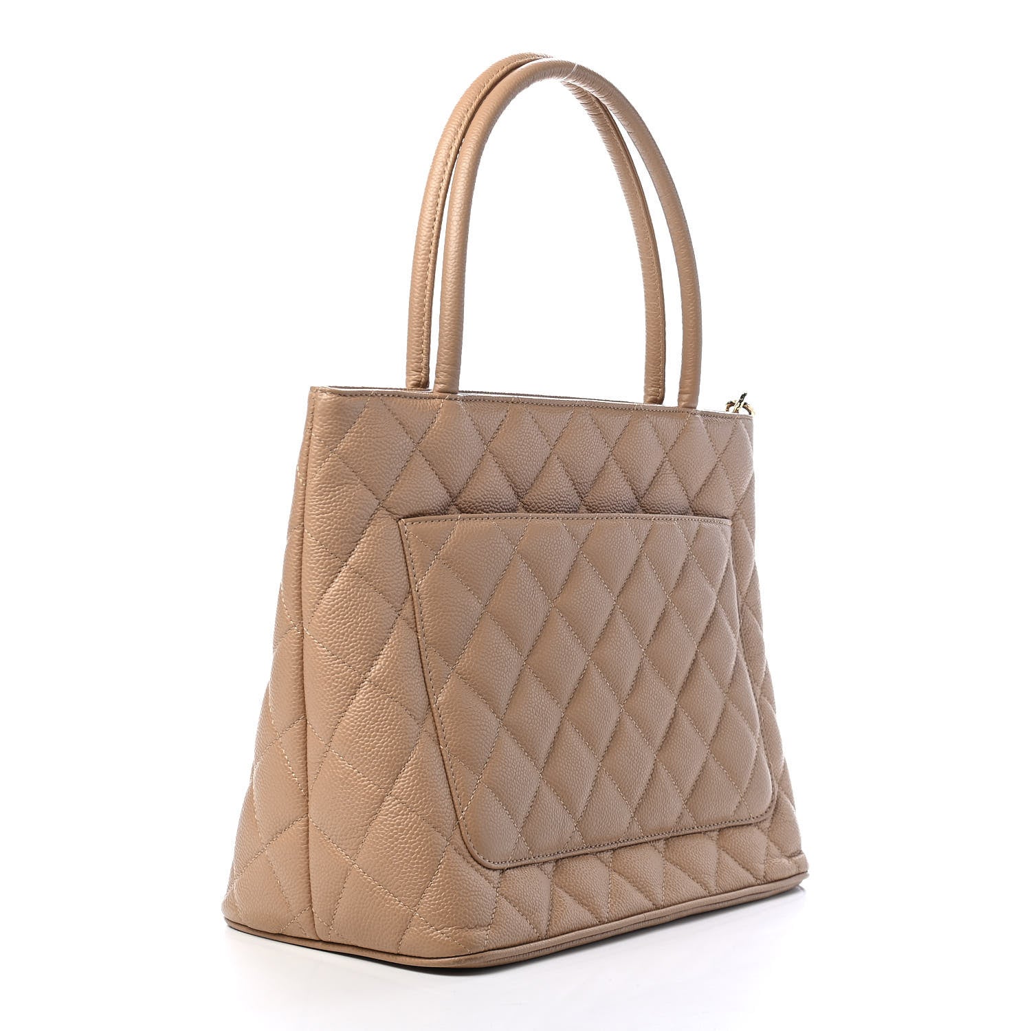 Chanel Caviar Quilted Medallion Tote Beige 2 of 9