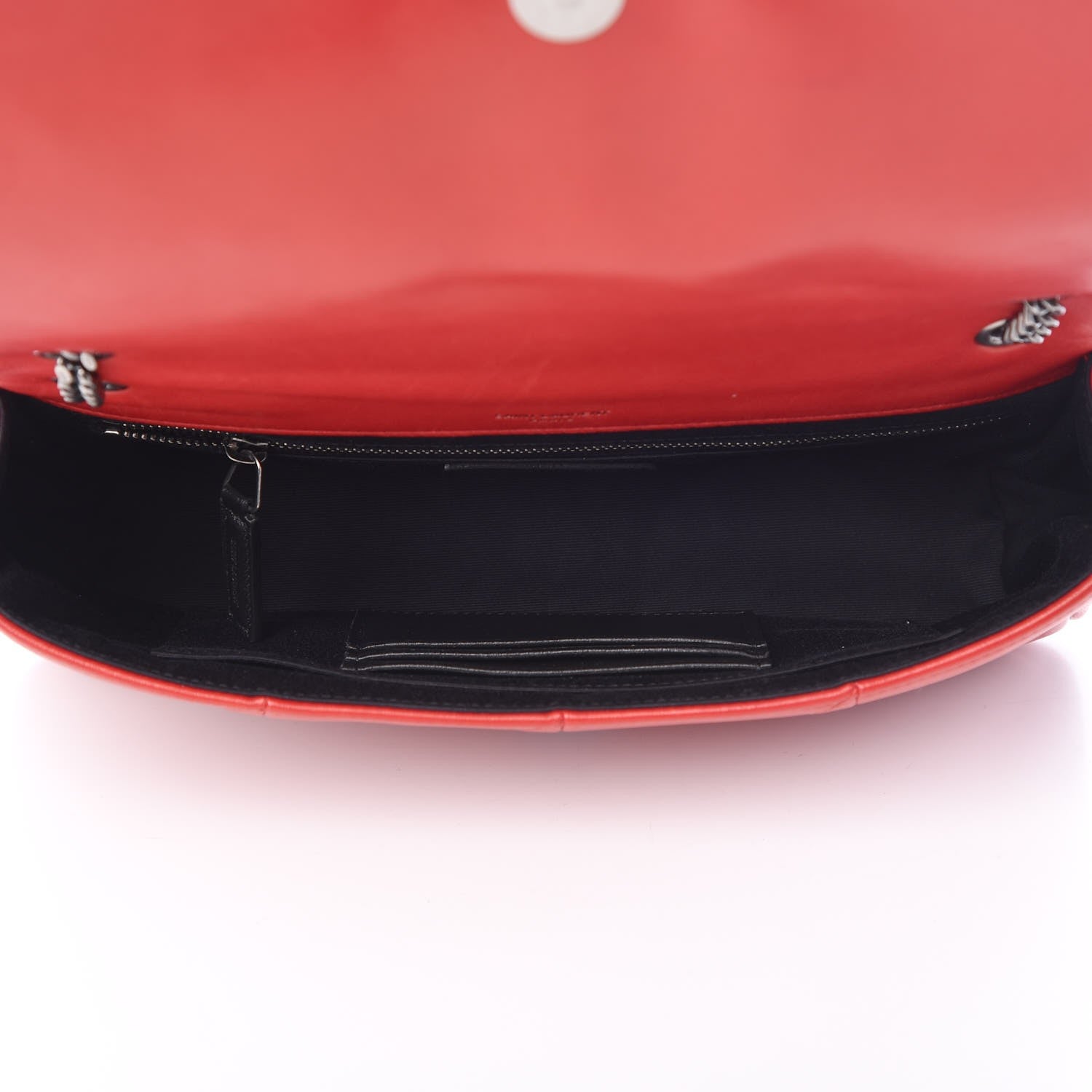 Saint Laurent Lambskin Patchwork Monogram Medium Jamie Red 5 of 10