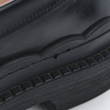 Gucci Cordovan Lux Womens Logo Patch Loafers 40.5 Black 12 of 14