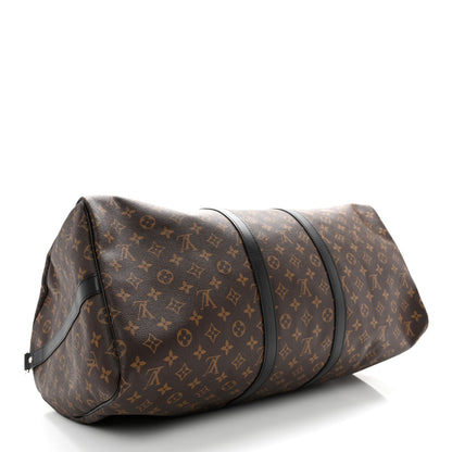 Louis Vuitton Monogram Macassar Keepall Bandouliere 55 4 of 14