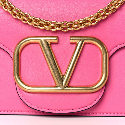 Valentino Garavani Calfskin Vlogo Loco Shoulder Bag Feminine Pink 8 of 12